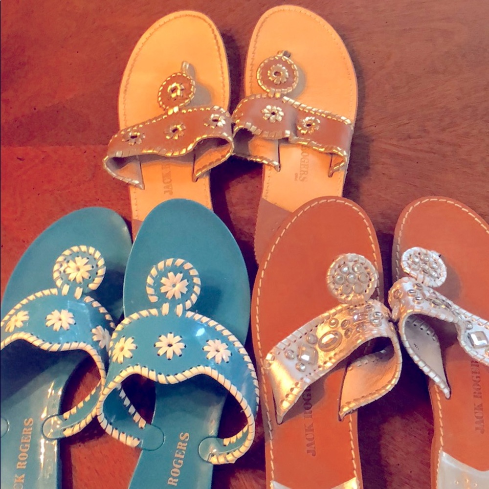 3 pair Jack Roger sandals